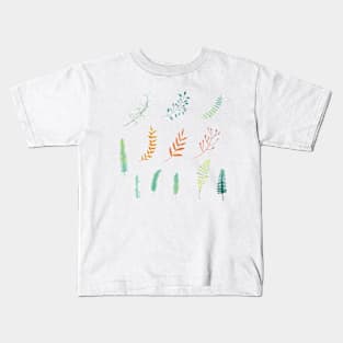 Watercolor branches pack set Kids T-Shirt